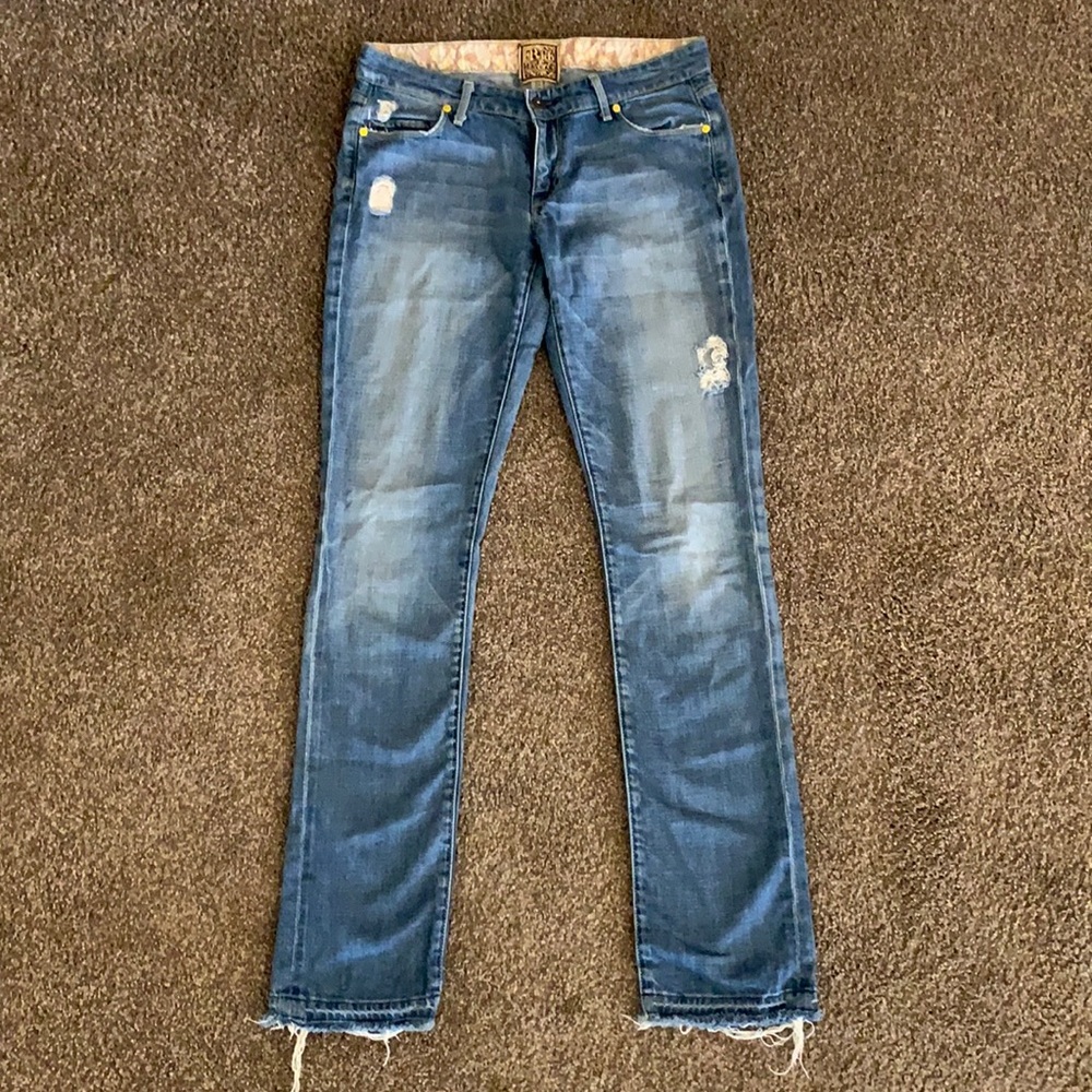 Rich & Skinny Footloose Distressed Straight Leg Jeans